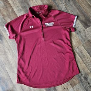 Women's Colgate Athletic Under Armour HeatGear Short Sleeve Rival Polo Shirt.